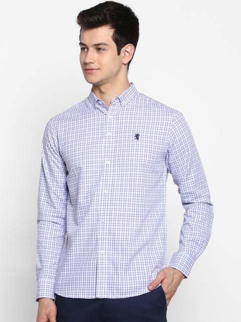 

Red Tape Men Purple & Blue Regular Fit Checked Casual Shirt