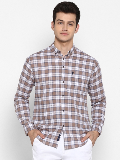 

Red Tape Men Brown Regular Fit Checked Casual Shirt