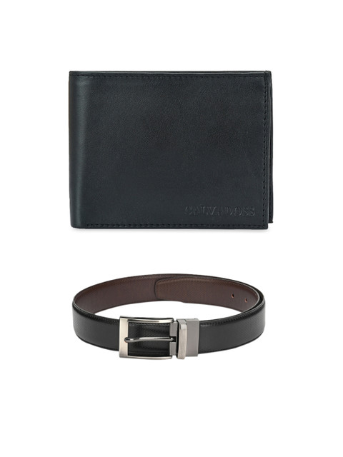 

Calvadoss Men Premium Belt & Wallet Gift Set, Black