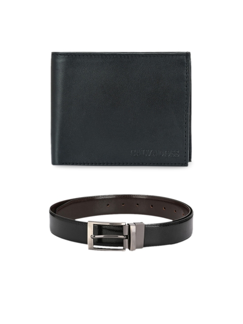

Calvadoss Men Black & Brown Accessory Gift Set