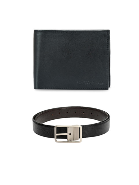 

Calvadoss Men Black & Brown Accessory Gift Set