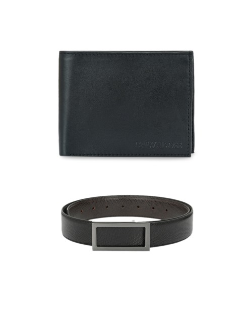 

Calvadoss Men Black & Brown Accessory Gift Set