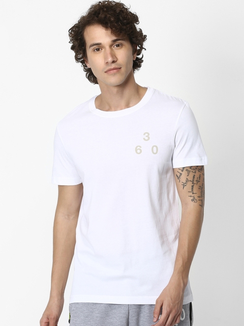 

Celio Men White Printed Round Neck T-shirt