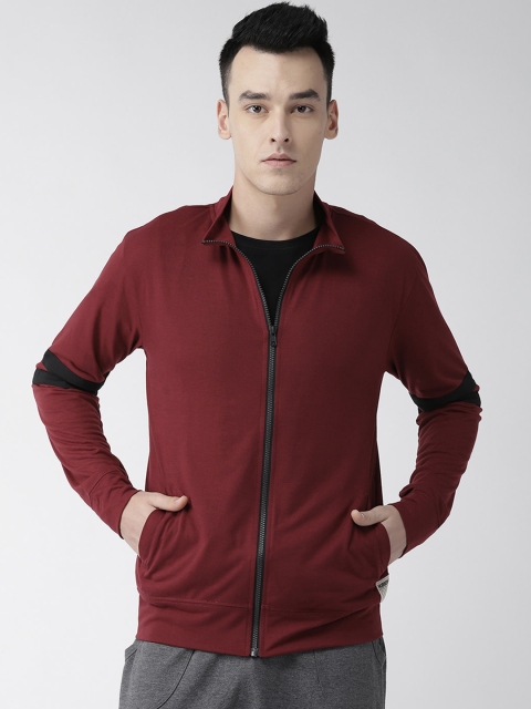 

Hubberholme Men Maroon Solid Sweatshirt