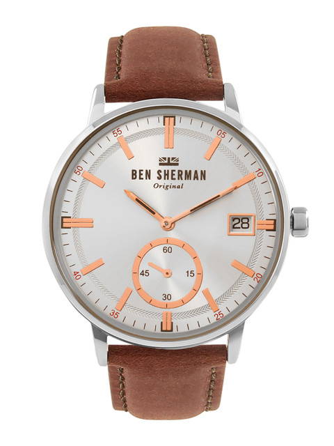 

BEN SHERMAN Men Silver-Toned Analogue Watch WB071SBR