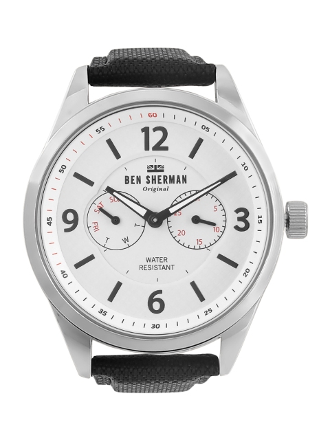 

BEN SHERMAN Men White Big Carnaby Utility Analogue Watch WB069WB