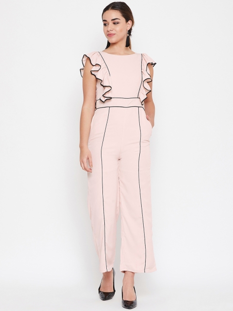 

TULIP 21 Women Pink Solid Basic Jumpsuit