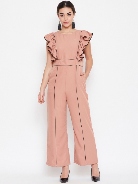 

TULIP 21 Women Pink Solid Basic Jumpsuit