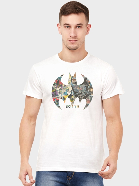 

Free Authority Men White Printed Round Neck Batman T-shirt