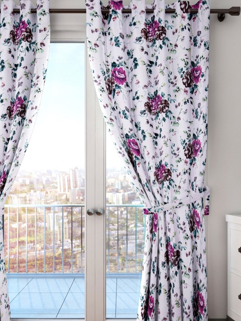 

HOUZZCODE White Single Long Door Curtain