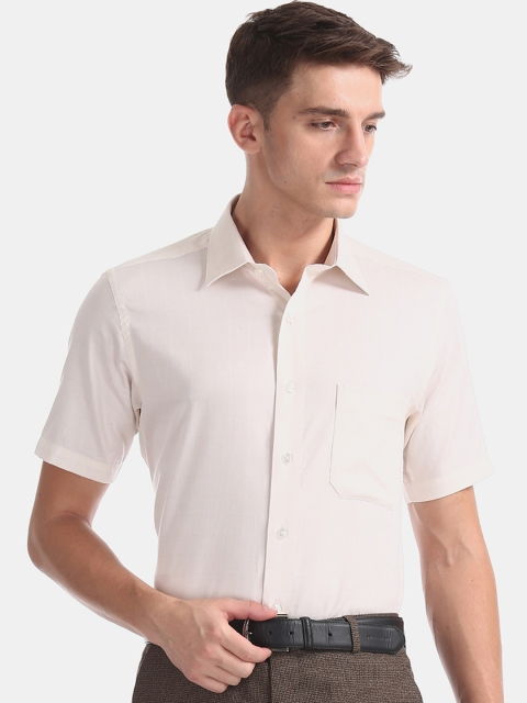 

Arrow Men Beige Formal Shirt