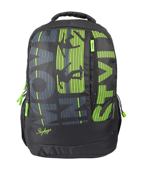 

Skybags Unisex Grey & Blue Typography BINGO 02 Backpack