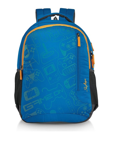 

Skybags Unisex Blue Graphic Printed Backpack