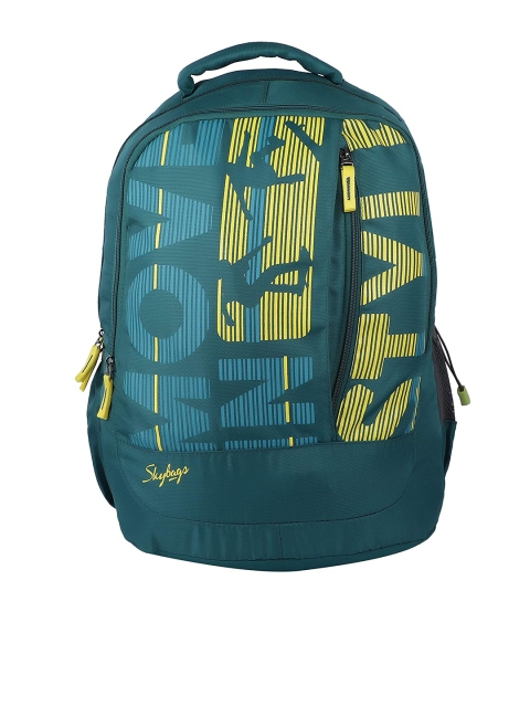 

Skybags Unisex Teal Green & Yellow Typography Bingo 02 Backpack