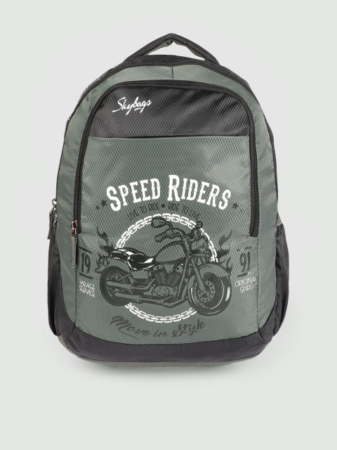 

Skybags Unisex Grey Graphic BOLT 01 Backpack