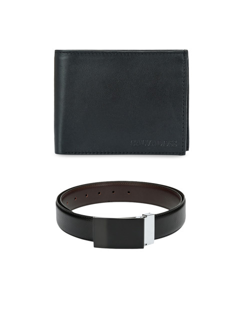 

Calvadoss Men Premium Belt & Wallet Accessory Gift Set, Black
