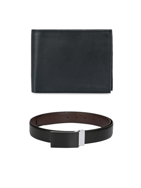 

Calvadoss Men Black & Brown Premium Belt & Wallet Accessory Gift Set