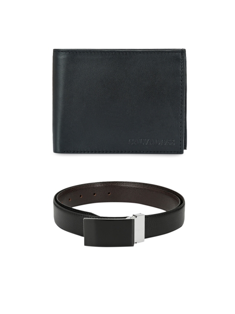 

Calvadoss Men Black & Brown Premium Belt & Wallet Accessory Gift Set