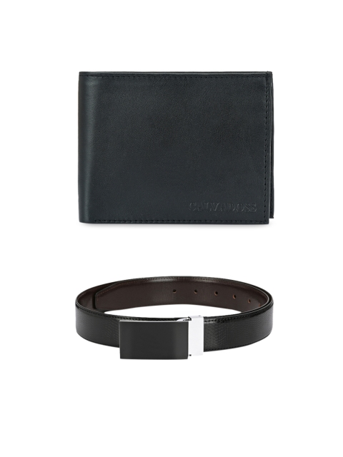 

Calvadoss Men Black & Brown Premium Belt & Wallet Accessory Gift Set