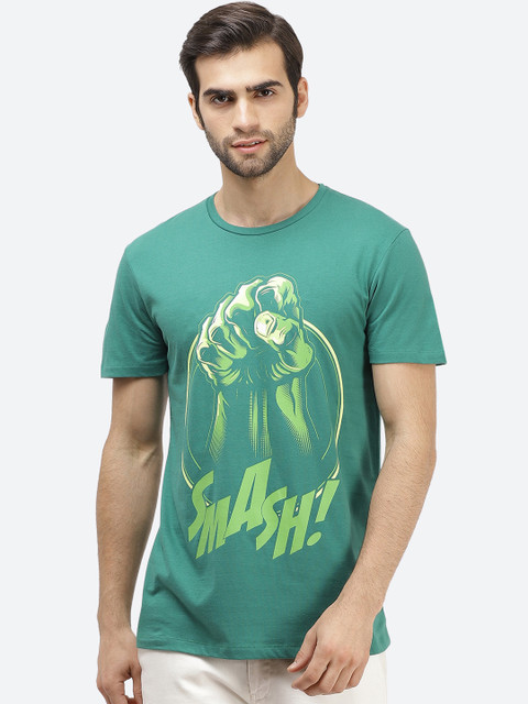 

Free Authority Men Green Hulk Print T-shirt