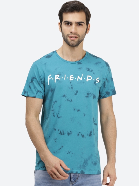 

Free Authority Men Blue Friends Printed Round Neck T-shirt