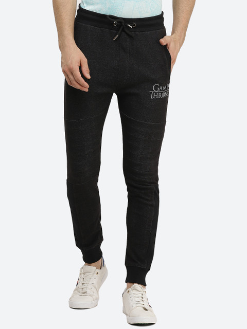 

Free Authority Men Game of Thrones Solid Joggers, Black