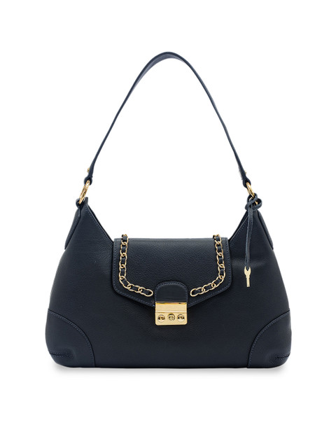 

Eske Navy Blue Embellished Leather Handheld Bag