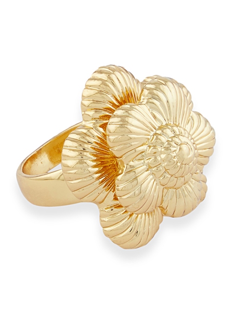 

shaze Gold-Plated Flower Finger Ring