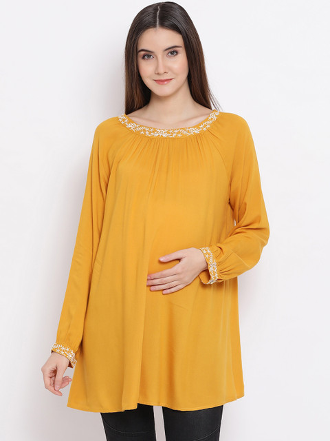 

Sunset Inheritors Women Yellow Maternity Tunic