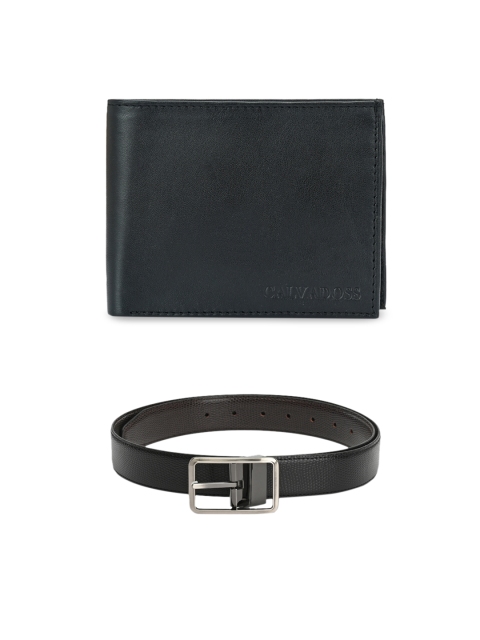 

Calvadoss Men Black & Brown Premium Belt & Wallet Accessory Gift Set