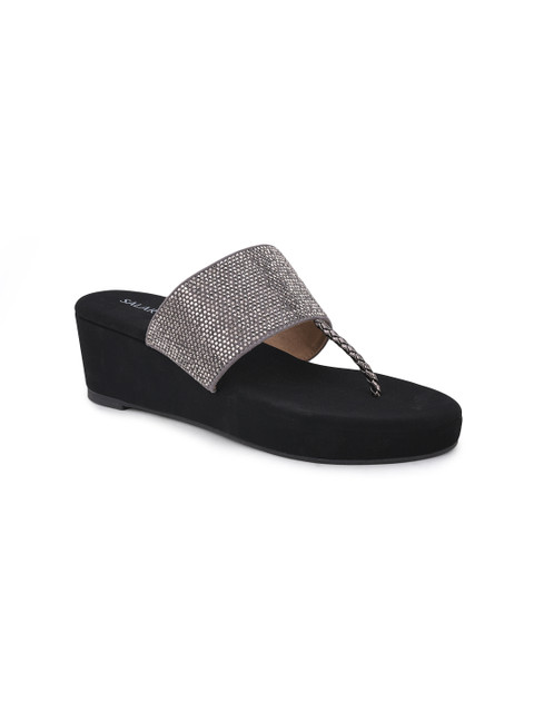 

SALARIO Women Grey Woven Design Wedges