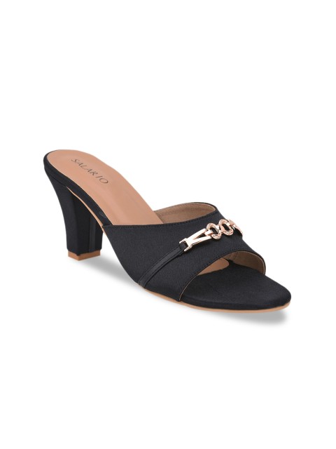 

SALARIO Women Black Solid Block Heels