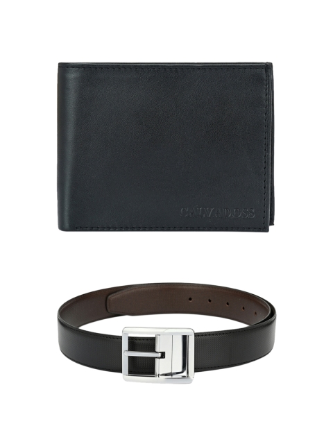 

Calvadoss Men Black & Brown Premium Belt & Wallet Accessory Gift Set