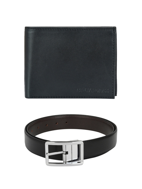 

Calvadoss Men Black & Brown Premium Belt & Wallet Accessory Gift Set
