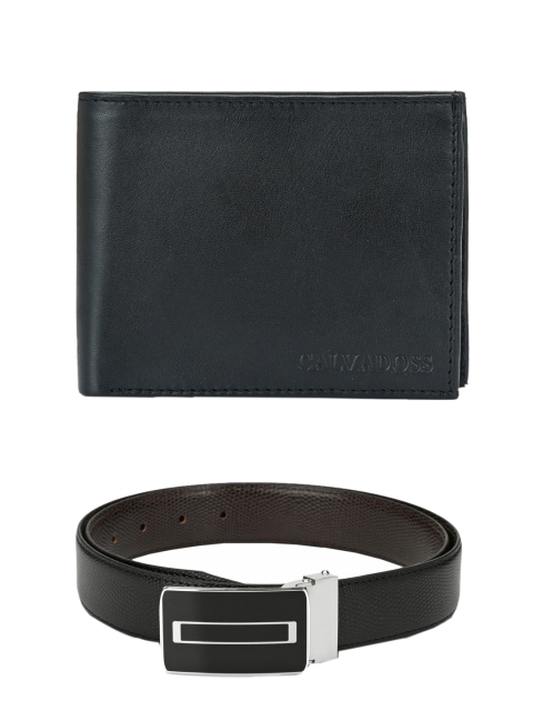 

Calvadoss Men Black & Brown Accessory Gift Set