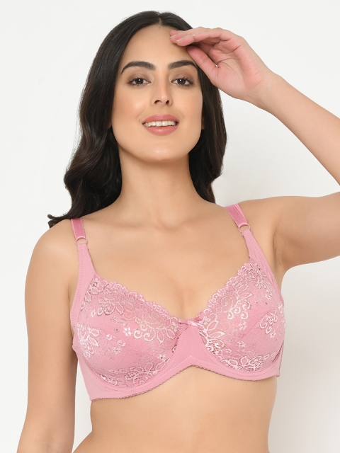 

Curvy Love Plus Size Pink Solid Underwired Non Padded Everyday Bra CL-10 PINK-C20