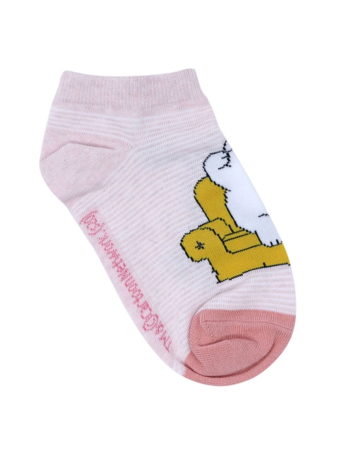 

Cartoon Network Women Pink & White Patterned Ankle-Length Socks