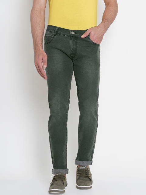 

Dais Men Olive Green Slim Fit Mid-Rise Clean Look Stretchable Jeans