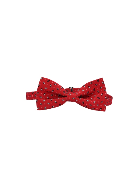 

Calvadoss Red Woven Design Bow Tie