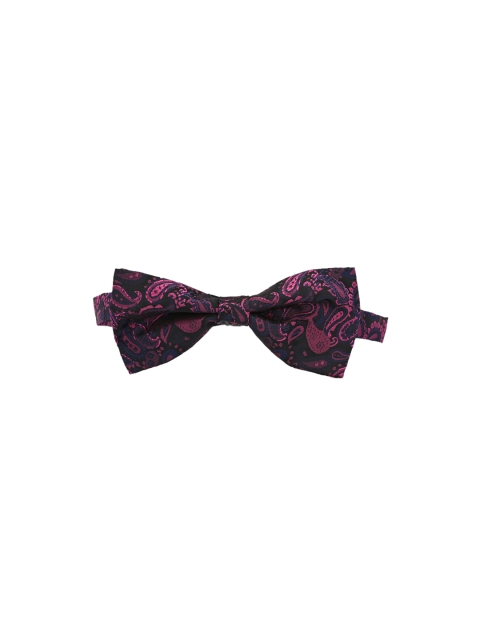 

Calvadoss Pink & Black Woven Design Bow Tie