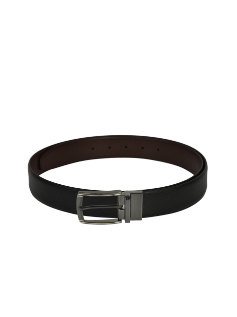 

Second SKIN Men Black & Brown Textured Reversible Genuine Leather Belt