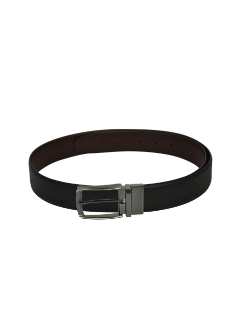 

Second SKIN Men Black & Brown Textured Reversible Genuine Leather Belt