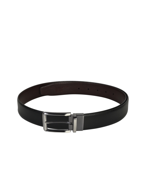 

Second SKIN Men Black & Brown Textured Reversible Genuine Leather Belt