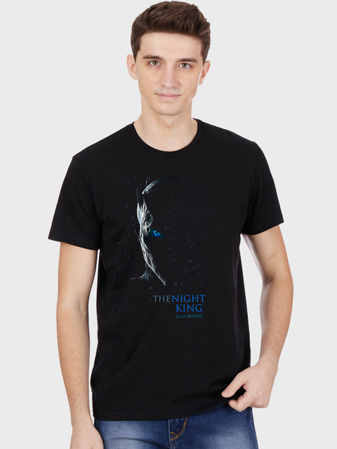 

Free Authority Men Black Game of Thrones Printed Round Neck T-shirt