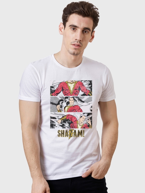 

Free Authority Men White Printed Round Neck Shazam T-shirt