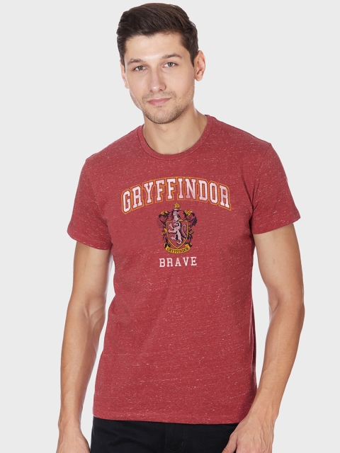 

Free Authority Men Red Harry Potter Printed Round Neck T-shirt