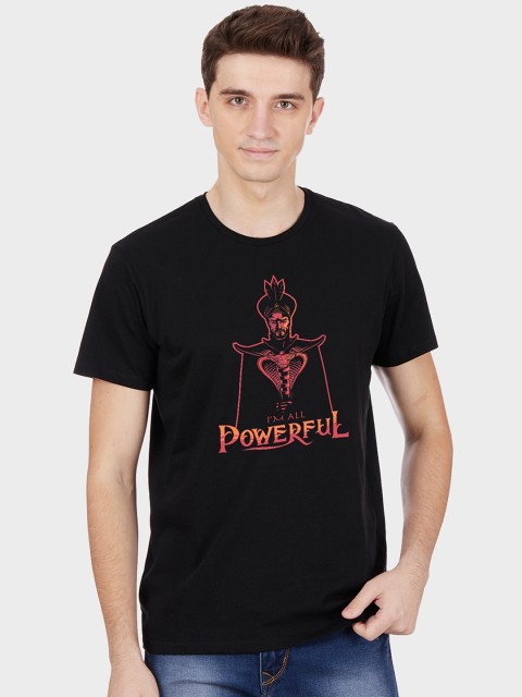 

Free Authority Men Black Aladdin Printed Round Neck T-shirt