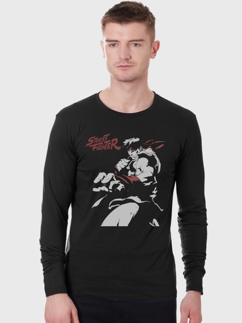 

Free Authority Street Fighter Men Black Print T-shirt