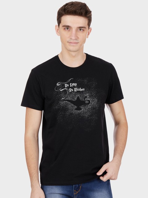 

Free Authority Aladdin Men Black Printed Round Neck T-shirt