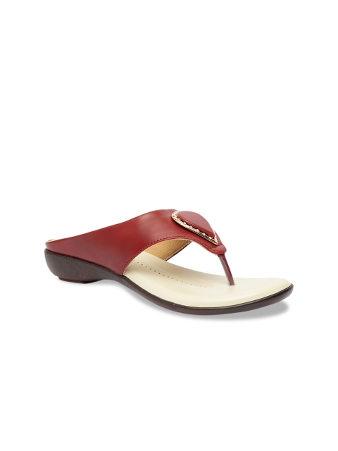 

Butterflies Women Maroon Solid Open Toe Flats